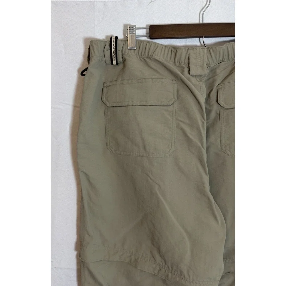 The North Face Pants Mens Size XL Khaki Convertible Zip-Off  Hiking Nylon Y2K